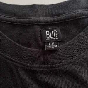 Urban outfitters black casual crop top loose fit style.